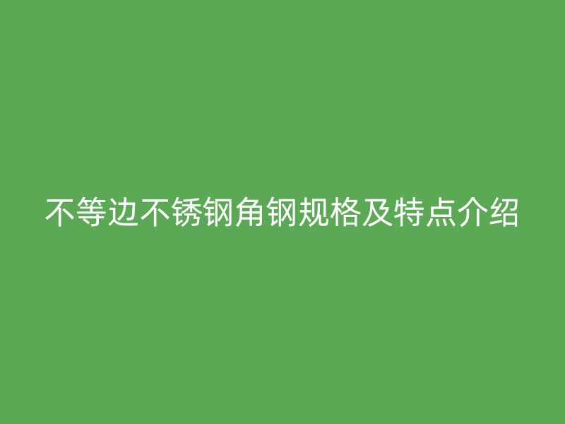 不等邊不銹鋼角鋼規(guī)格及特點(diǎn)介紹